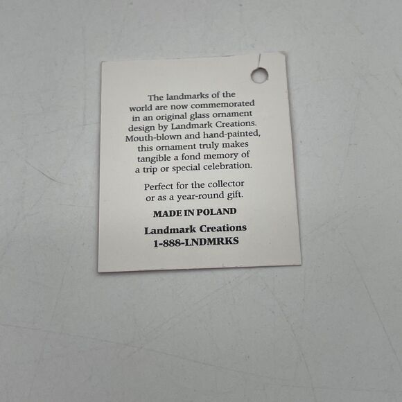 Landmark Creations Taos Pueblo Glass Ornament New Mexico Hand Painted 1998 VTG - Picture 9 of 11